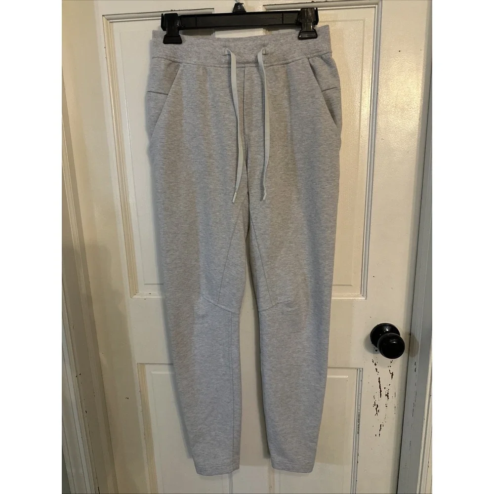 Lululemon City Sweat Pant Slim Stretch French Terry Slim Tapered Fit Size S Gray